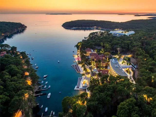 Aerial view of Čikat Bay in Mali Lošinj