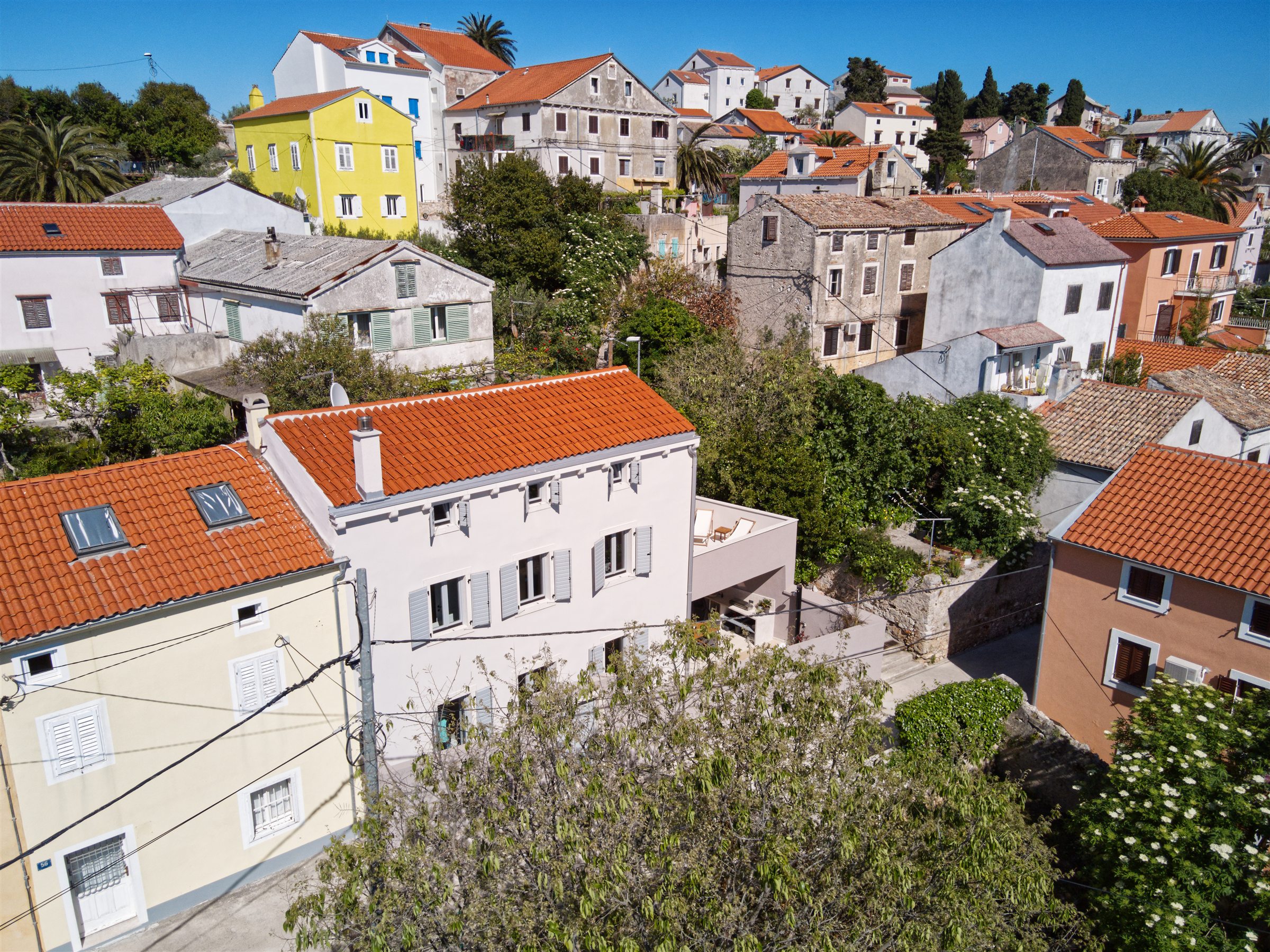 Aerial view of Casa Santa Maria in Mali Lošinj